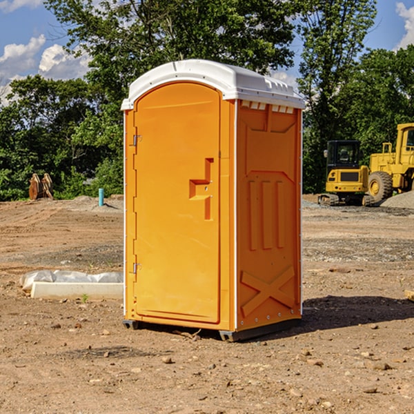 how often are the portable restrooms cleaned and serviced during a rental period in West Mississippi